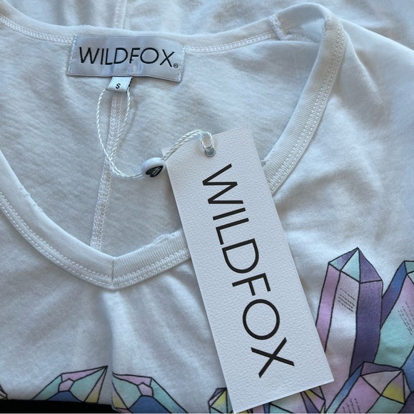 Wildfox Hands Off Chrissy V-neck T-shirt | White - Picture 6 of 10